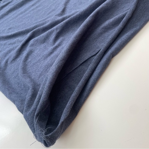 LUNYA Women's Heathered Blue Pima Cotton Crew Neck Long Sleeve Tee Size Small - Picture 5 of 7